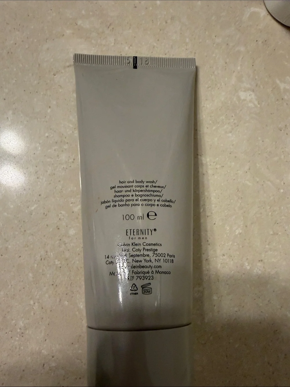 Calvin Klein Eternity NOW for Men Face & Body Wash - Gray Tube